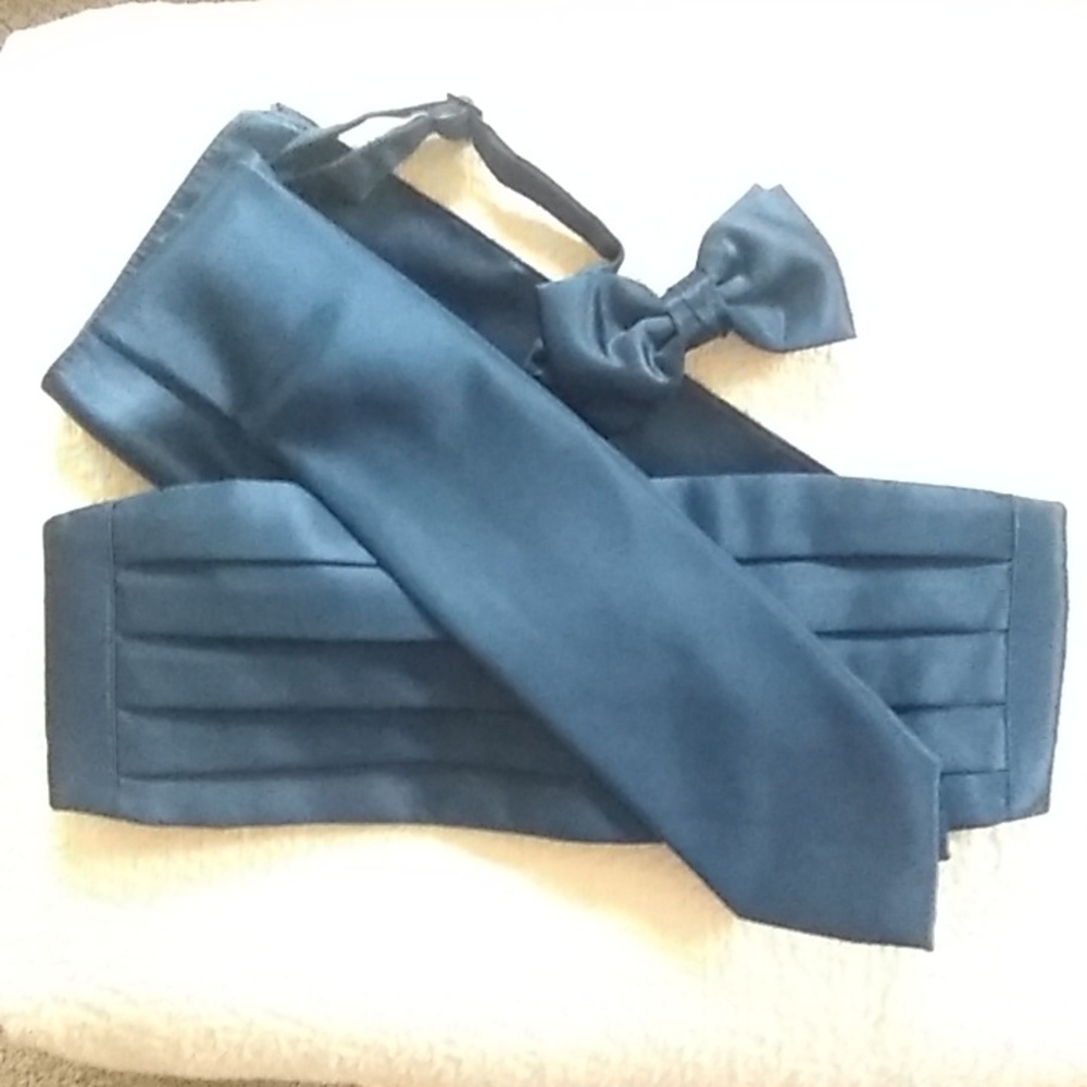 peacock satin tie set